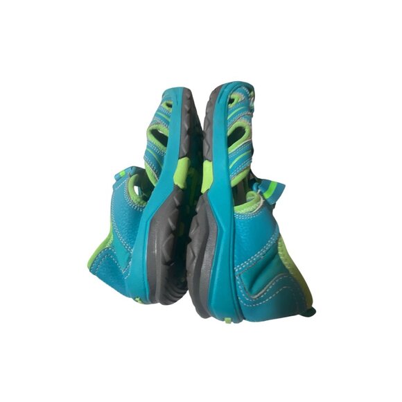 Merrell Womens Hydro Sport Sandals Teal & Lime Green Size 5M Water-Friendly Dura - Picture 7 of 7